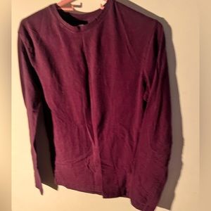 Mens burgundy H&M long sleeve top